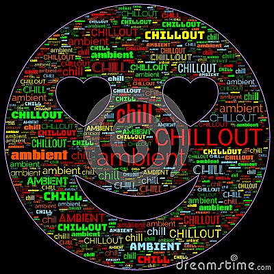 Cool Chillout Chill Ambient Music Creative Background Stock Photo