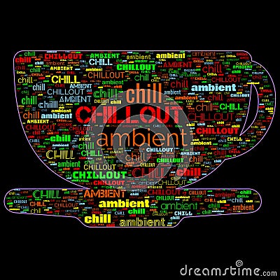 Cool Chillout Chill Ambient Music Creative Background Stock Photo