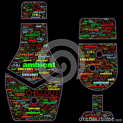 Cool Chillout Chill Ambient Music Creative Background Stock Photo