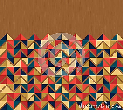 Cool colored triangles background vintage Stock Photo