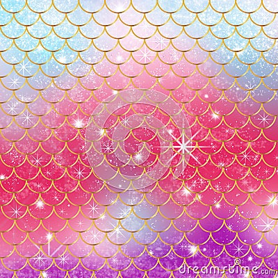 Cool Colorful Mermaid Background Digital Paper Stock Photo