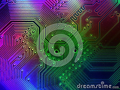 Cool Computer Parts Background Stock Photo