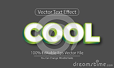 cool 3d text effect vector design easy to edit Vector Illustration