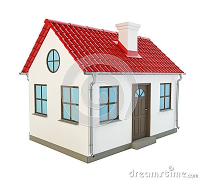 Cool detailed house icon Cartoon Illustration