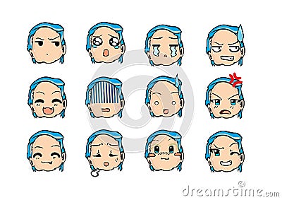 Cool emoticon style Stock Photo