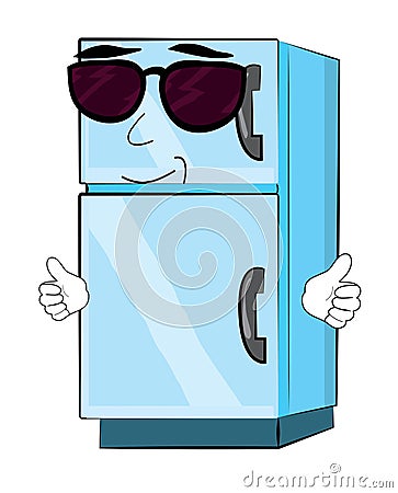 Cool fridge cartoon Cartoon Illustration