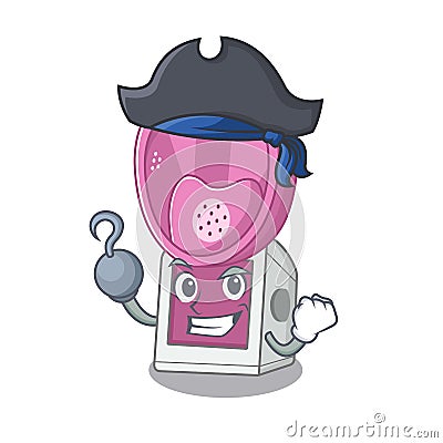 Cool and funny steam inhaler cartoon style wearing hat Vector Illustration