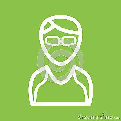 Cool Girl with Shades Vector Illustration