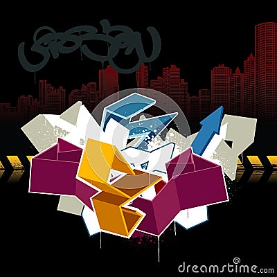 Cool graffiti image Vector Illustration