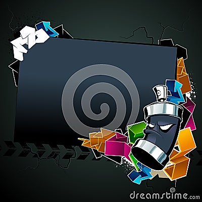 Cool graffiti image Vector Illustration