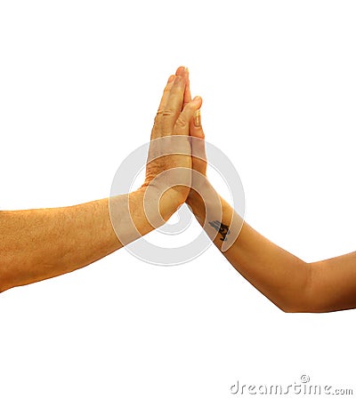 Cool handshake Stock Photo
