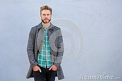 Cool handsome man in jacket Stock Photo