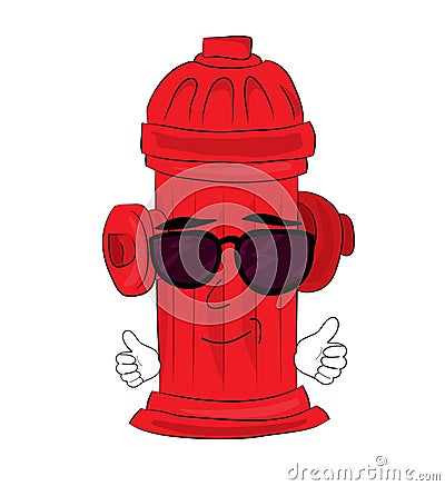 Cool hydrant cartoon Cartoon Illustration