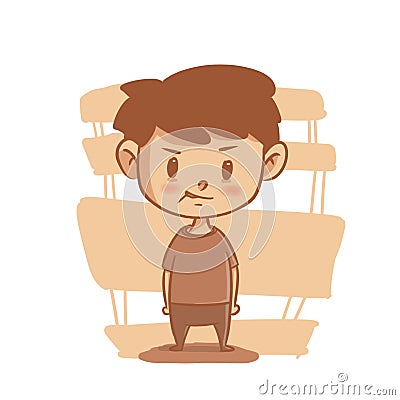 Cool Kid Brown Color Stock Photo