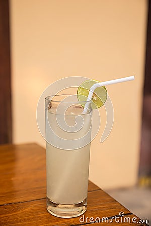 Cool Lemonade In a glass. Stock Photo