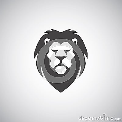 Cool Lion Head Logo Vector Template Vector Illustration