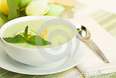 Cool Melon Soup Stock Photo