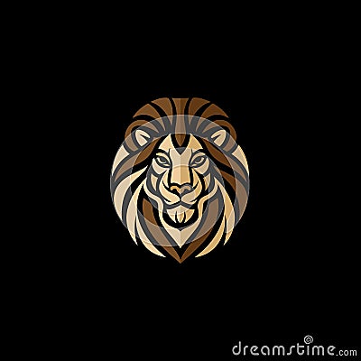 cool minimalist lion logo Vector Illustration