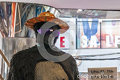 Cool monkey gorilla mannequin in a sales shop Bangkok Thailand Editorial Stock Photo