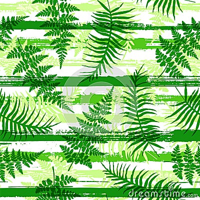 Cool new zealand fern frond and bracken grass Vector Illustration