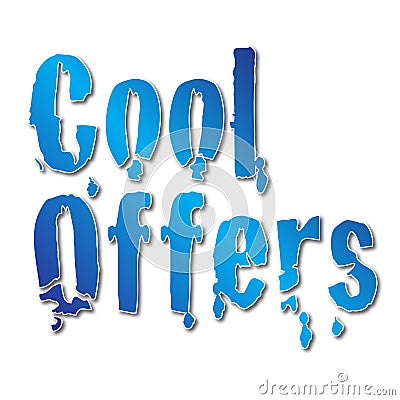 Cool offers for winter sale with icy effect Stock Photo