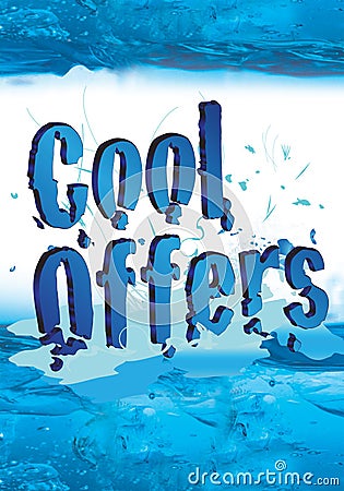 Cool offers for winter sale with icy effect Stock Photo
