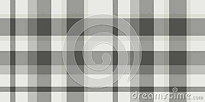 Cool pattern check tartan, real fabric seamless plaid. Layer background textile texture vector in white and grey colors Vector Illustration