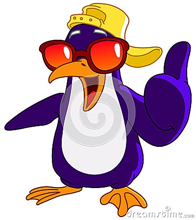 Cool penguin Vector Illustration