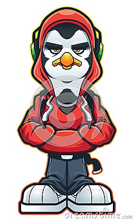 Cool Penguin Swag Vector Illustration