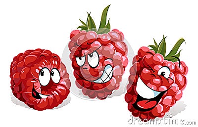 Cool raspberry cartoon Vector Illustration