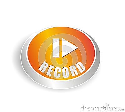 Cool recording button Vector Illustration