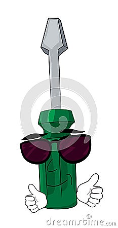 Cool screwdriver cartoon Cartoon Illustration