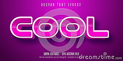 Cool text, game style editable text effect Vector Illustration
