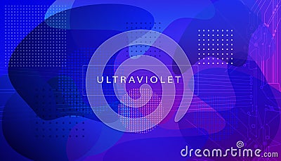 Cool ultraviolet gradients banner landing page Future geometric patterns Abstract fluid color bubbles Background Eps10 vector sign Vector Illustration