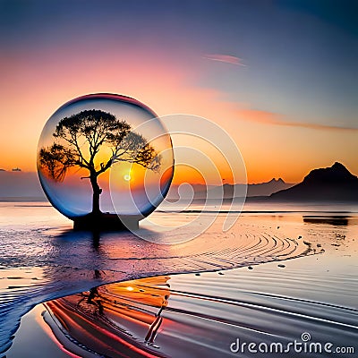 Cool and unusual tree - ai generated image Cartoon Illustration