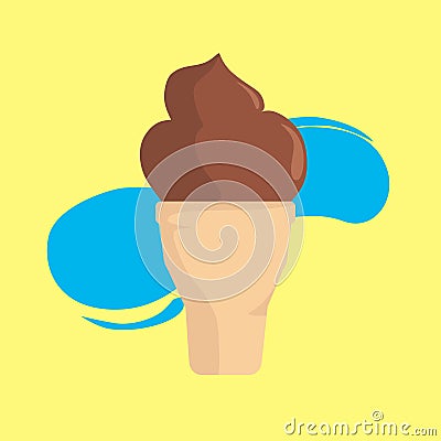 Cool chocolate ice cream Stock Photo