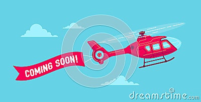 Vector civil helicopter Vector Illustration