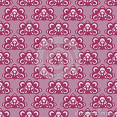 Cool pink violet lace motive pattern Cartoon Illustration