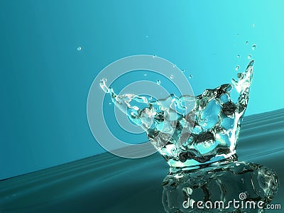 Cool water splash Stock Photo