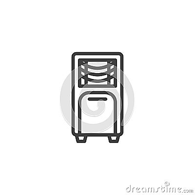 Cooler, air Conditioner line icon Vector Illustration