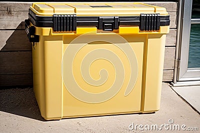 A cooler box waiting to chill summer beverages Stock Photo