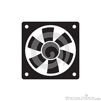 Cooling fan icons. Cool fans vector symbols, electrical air industry signs, electric wind climate industrial propellers with blade Vector Illustration
