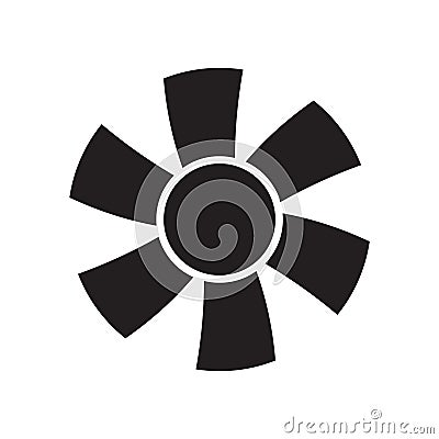 Cooling fan icons. Cool fans vector symbols, electrical air industry signs, electric wind climate industrial propellers with blade Cartoon Illustration