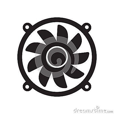 Cooling fan icons. Cool fans vector symbols, electrical air industry signs, electric wind climate industrial propellers with blade Vector Illustration