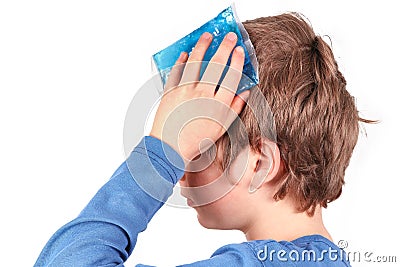 Cooling with ice pack Stock Photo