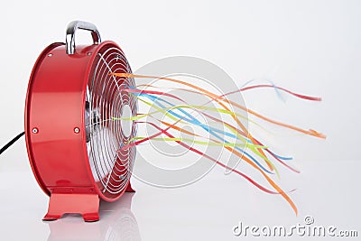 Cooling Summer Fan Stock Photo