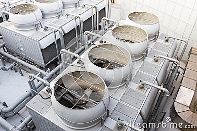 Cooling tower at outdoor Stock Photo