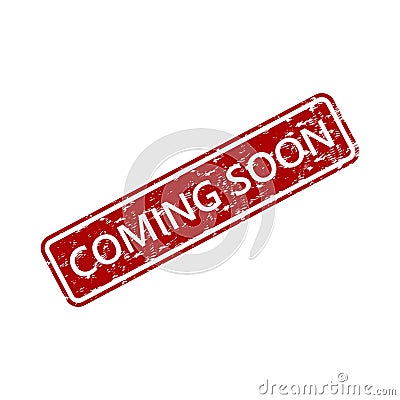 Cooming soon rubber stamp. Vector of coming and announcement Vector Illustration