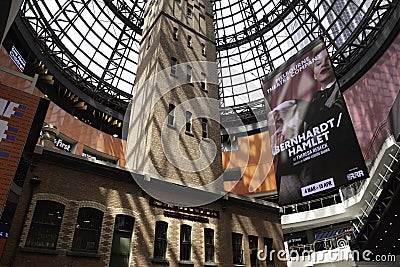 Coop's Factory Shot Tower underneath a huge glass dome in Melbourne, Austraila Editorial Stock Photo