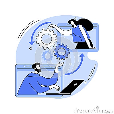 Cooperation abstract concept vector illustration. Vector Illustration